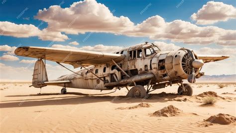 Premium Photo | Abandoned Airplane in Desert AwardWinning Stock Photography