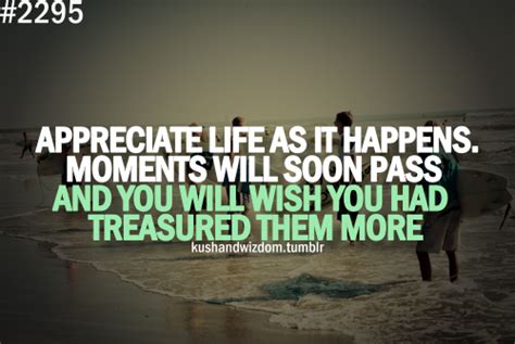 Appreciate Every Moment Quotes Quotesgram