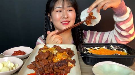 불맛 나는 제육볶음과 고소한 날치알마요네즈주먹밥 먹방 Mukbang Youtube