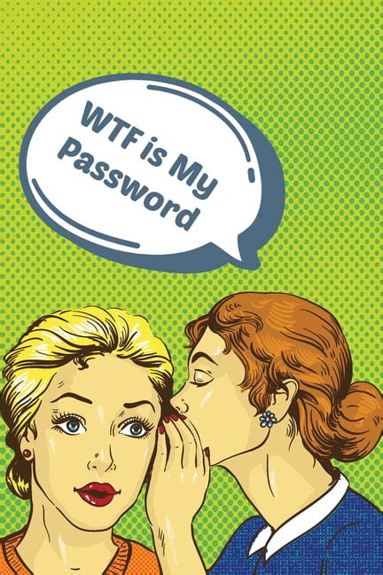 WTF Is My Password Personal Web Address Password Book Cover 6x9