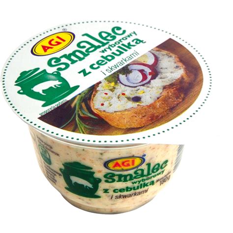 Smalec Wiejski ze Skwarkami i Cebulką 180g Agi Food Plus Online Shop