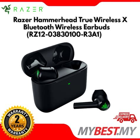 Razer Hammerhead True Wireless X Low Latency Bluetooth Wireless Earbuds Rz12 03830100 R3a1