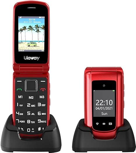 Uleway G T L Phone Portable Senior Clapet D Bloqu Dual Lcd