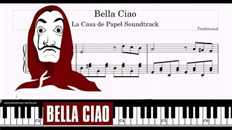 Bella Ciao La Casa De Papel Piano Misc Traditional Tutorial Piano