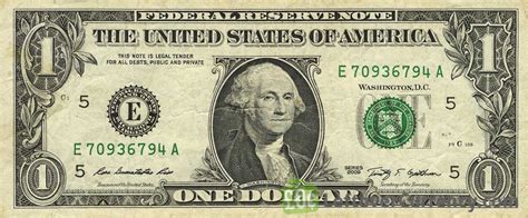 1 American Dollar banknote - Exchange yours for cash today