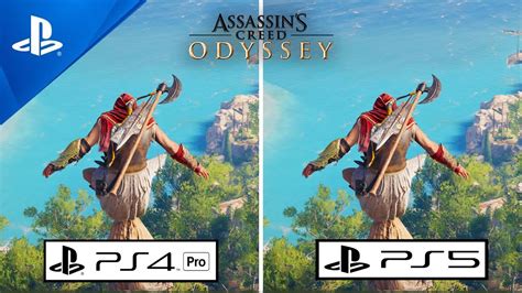 Assassin S Creed Odyssey Ps5 Vs Ps4 Pro Graphics Comparison Gameplay Playstation 5 Vs