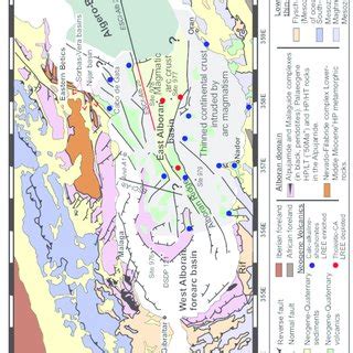 Simplified Geological Map And Cross Section Of The Westernmost Albor N