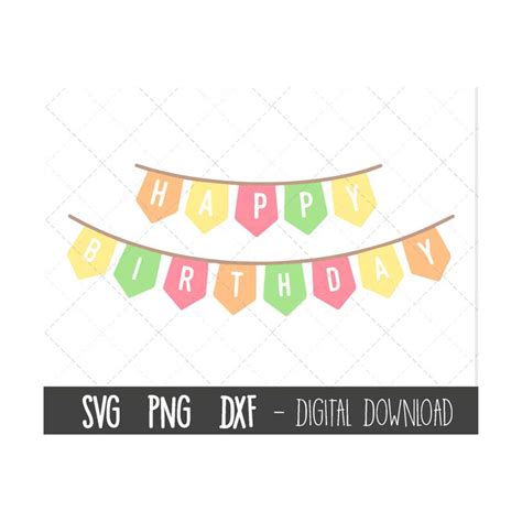 Happy Birthday Banner Svg Inspire Uplift