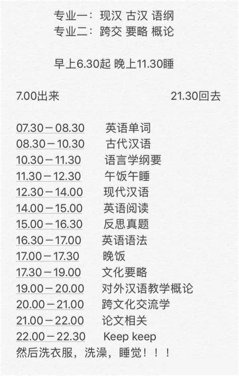 考研時間規劃，不可不知的時間進度表和日常規劃表（附考研感悟） 每日頭條