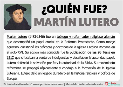 Qui N Fue Mart N Lutero