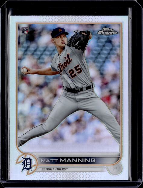 Matt Manning Topps Chrome Refractor Rookie Detroit Tigers Ebay