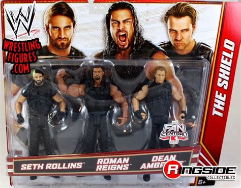 The Shield 3 Pack Exclusive Roman Reigns Dean Ambrose And Seth Rollins Ringside Collectibles