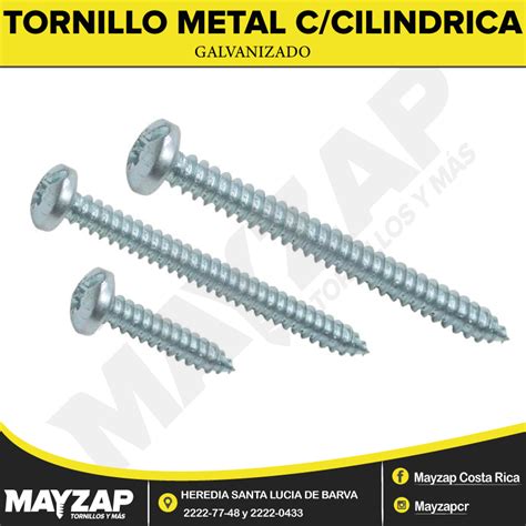 TORNILLO METAL CABEZA CILINDRICA GALVANIZADO Archives Mayzap