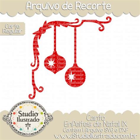 Canto Enfeites De Natal IX Studio Ilustrado