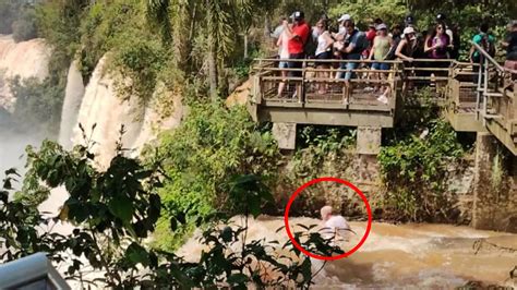 Continúa La Búsqueda Desesperada Del Turista Que Cayó En Las Cataratas Del Iguazú El Mal Tiempo