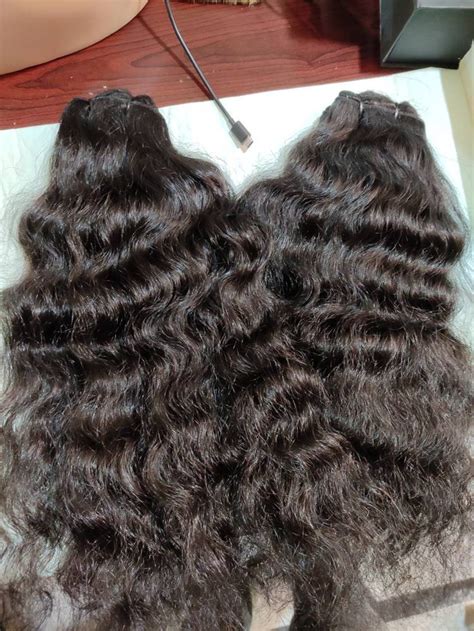 Raw Indian Temple Virgin Hair Natural Curly Luxurious Weft Etsy