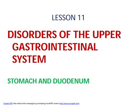 Solution Lesson 11 Disorders Of The Stomach And Duodenum Studypool