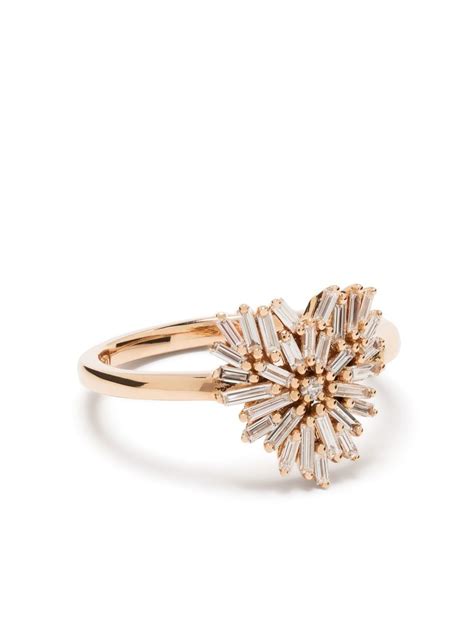 Suzanne Kalan Anillo En Oro Rosa De Kt Con Diamantes Rosa Farfetch Es