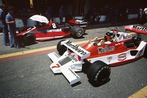 James Hunt McLaren M26 Ford Tries A New Extra Front Wing During