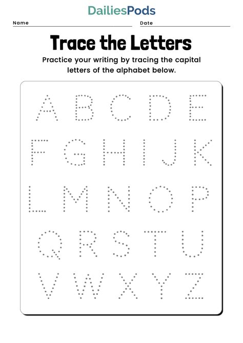 Uppercase Alphabet Tracing Worksheets Alphabet Tracing Worksheets