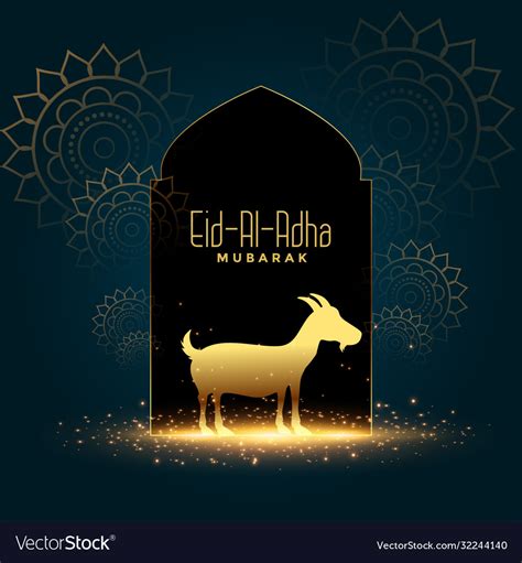 Nice Eid Al Adha Mubarak Bakrid Festival Card Vector Image