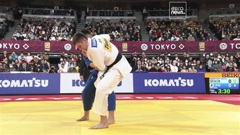 Judo Astride Gneto S Incline En Finale Face Uta Abe Tokyo