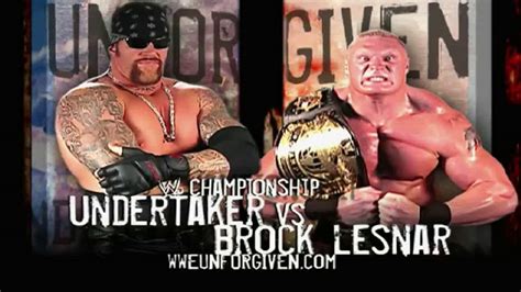 Undertaker Vs Brock Lesnar Unforgiven Highlights Youtube