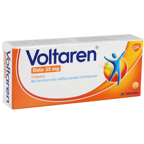 VOLTAREN Dolo 25 mg überzogene Tabletten 20 St Schmerzen