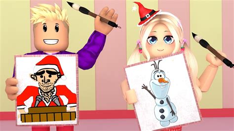 Noel Dayi Kardan Adam Ve Hedİye Kutulari Yaptik Roblox Speed Draw Youtube