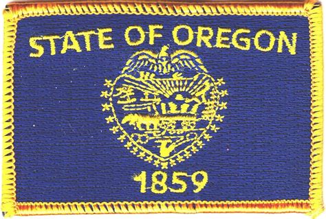 Oregon State Flag Iron On Embroidered Patch Flag Of Oregon Symbol Clothing