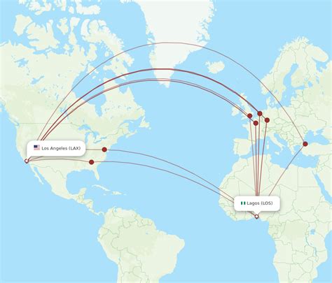 All Flight Routes From Los Angeles To Lagos LAX To LOS Flight Routes