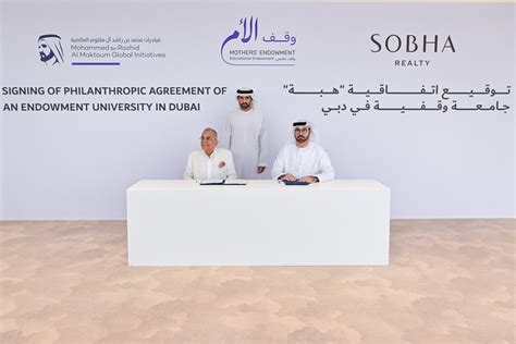 Mbrgi And Sobha Realty Sign Charitable Grant Agreement To Establish