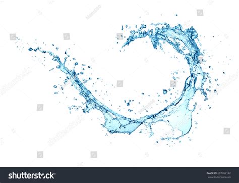 Water Splash Isolated On White Background Stock Photo (Edit Now) 687762142