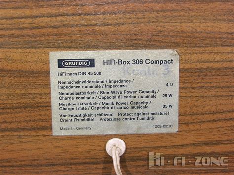 Grundig Box 306 Compact Hi Fi Zone Аудио Техника