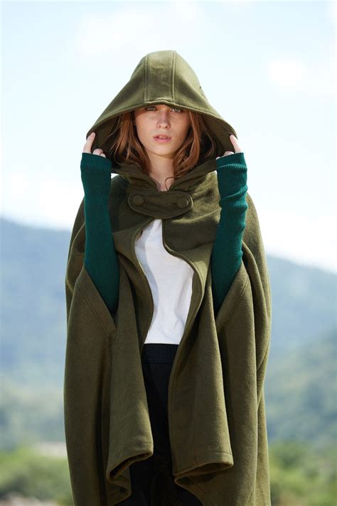 Maxi Hooded Wool Coat Cloak 8 Colors Linennaive