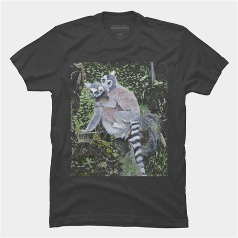 Ring Tailed Lemurs T Shirt By Camphuijsenart Design By Humans Mens Long Sleeve Tee Perfect