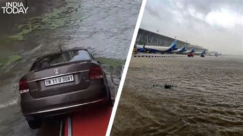 Cyclone Michaung Heavy Rain Lashes Chennai Flight Operations Hit