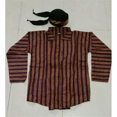 Jual Baju Adat Jawa Baju Sorjan Baju Lurik Dewasa Blangkon