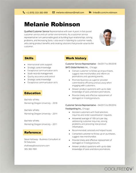 10 Uk Cv Examples With Free Cv Templates Formats Layouts 44 Off