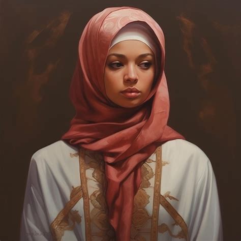 Premium Ai Image Muslim Girl Portrait