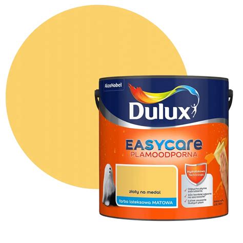 DULUX EASYCARE FARBA LATEKSOWA PLAMOODPORNA Złoty na medal 2 5L