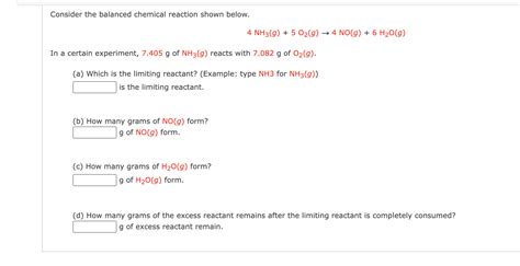 Solved Consider The Balanced Chemical Reaction Shown Below Chegg