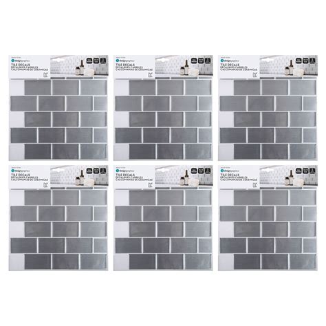 Truu Design 6 Piece Self Adhesive Classic Wall Tiles For Kitchen