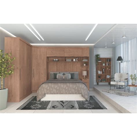 Guarda Roupa Modulado 7 Peças 8 Portas 3 Gavetas Infinity Móveis Castro