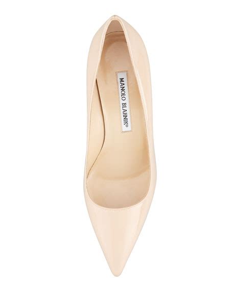 Manolo Blahnik Bb Patent Mm Pump Nude Made To Order