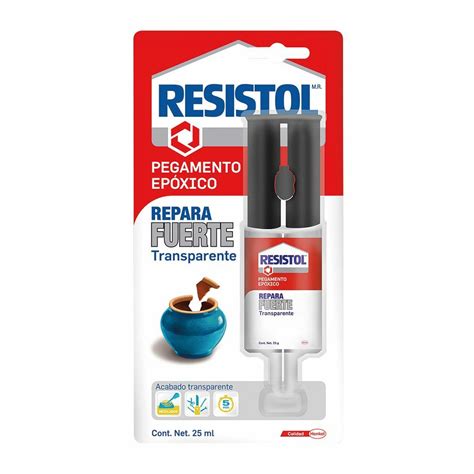 Pegamento Epoxico Resistol Repara Fuerte Transparente 25 Ml Soriana