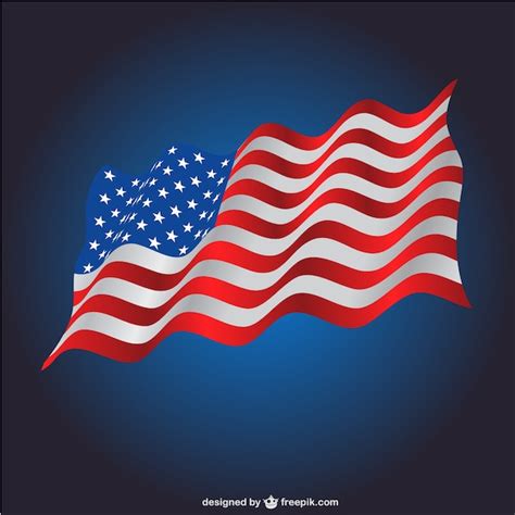 Waving USA flag template Vector | Free Download