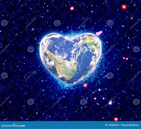 The Earth In The Shape Of A Heart Stock Photo Image Of Nature