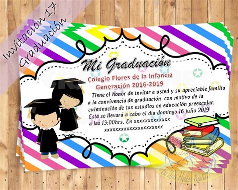 Diseño Invitación Digital Imprimible Graduación 59 00 en Mercado Libre