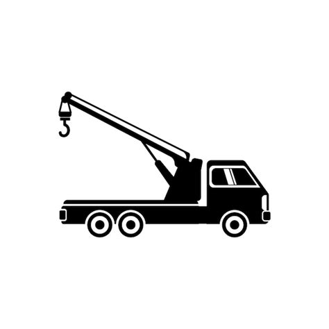 Premium Vector Car Towing Truck Or Crane Icon Vector Illustration